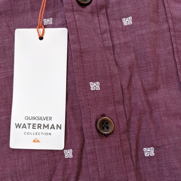 NEW Quiksilver Waterman Collection Button Up Shirt - Picture 2 of 12